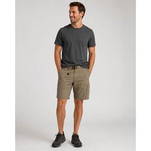 prAna Stretch Zion Cargo Hiking Shorts Khaki Men’s 34x10 Belted